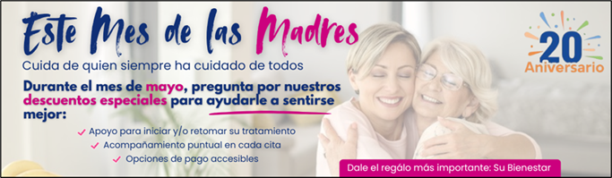 Día de las Madres - Descuentos especiales en Artricenter